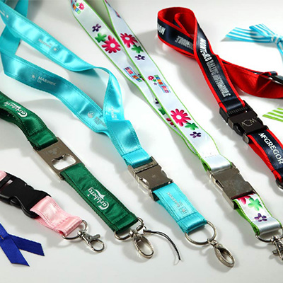 Satin ribbon lanyard